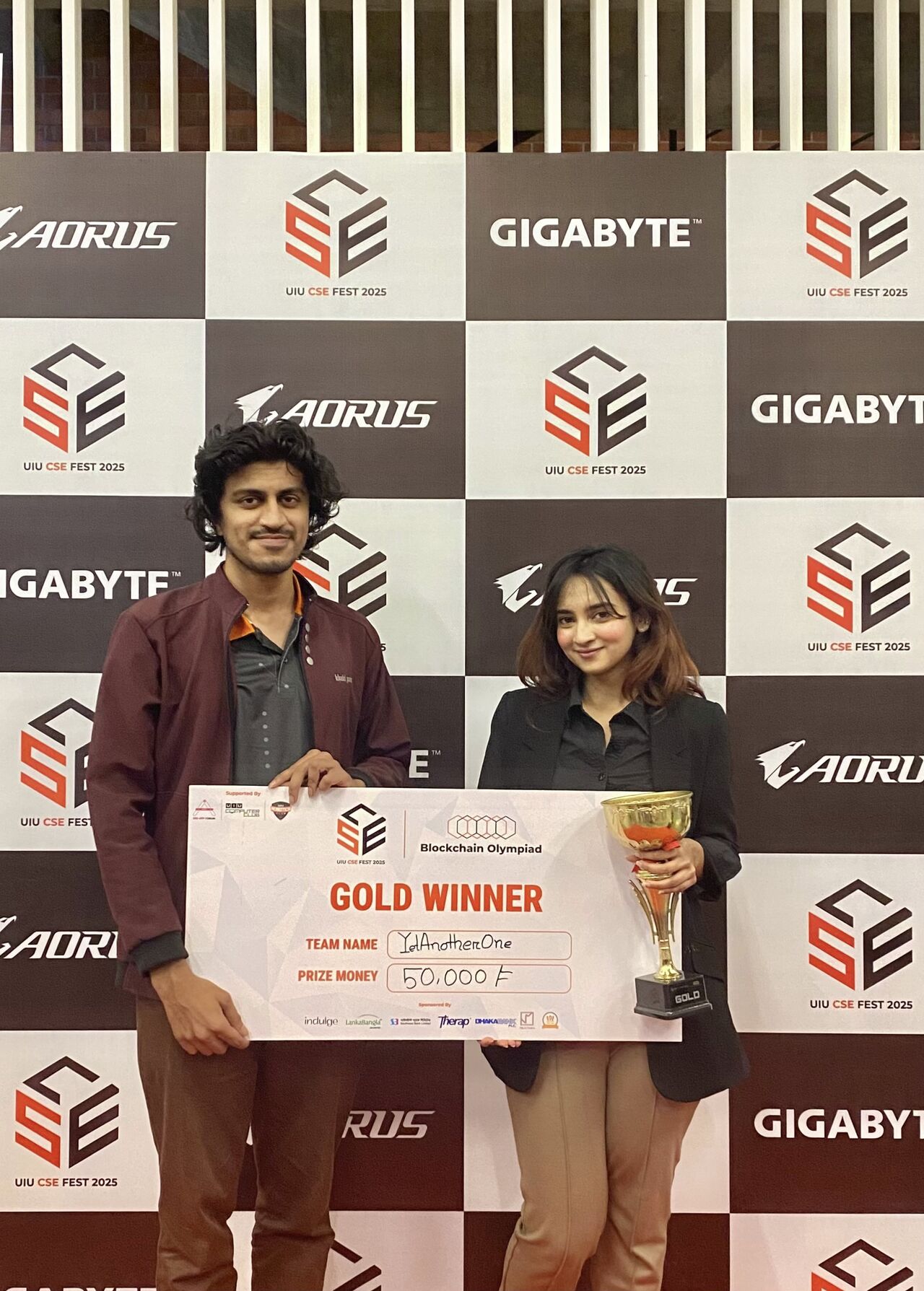 GOLD WINNER in National UIU CSE FEST BLOCKCHAIN OLYMPIAD